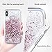 Maxdara Case for iPhone X/iPhone XS Glitter Case Liquid Flowing Luxury Bling Sparkle Glitter Shockproof Girls Women Case X/XS 5.8 inches (Rosegold)