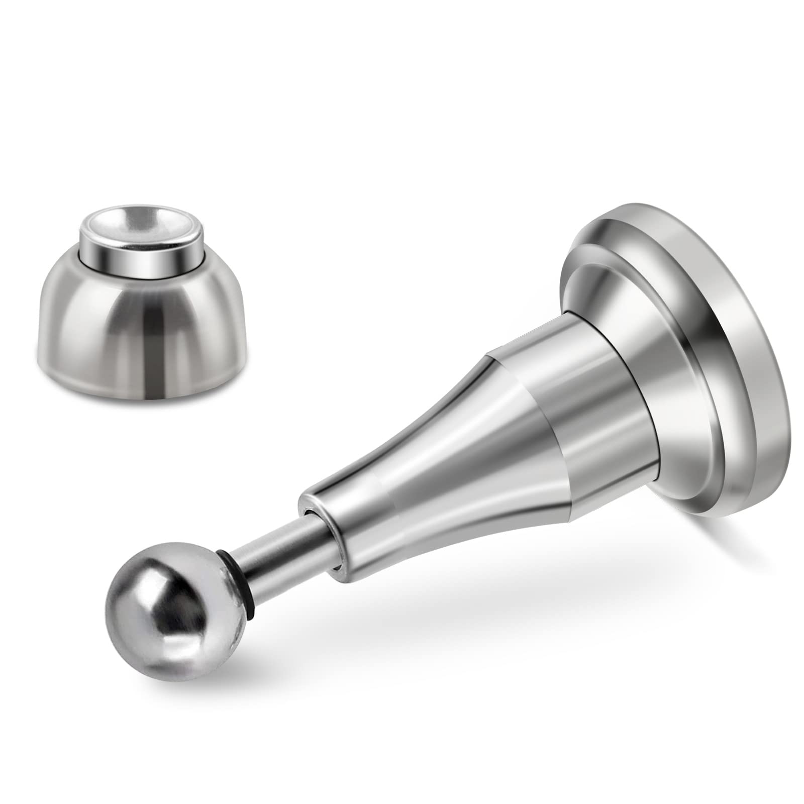 Door Stop, Magnetic Door Stopper, Hydraulic Door Catch Door Holder Heavy Duty Door Stoppers Indoors Ourdoors for Wall Floor, Stainless Steel