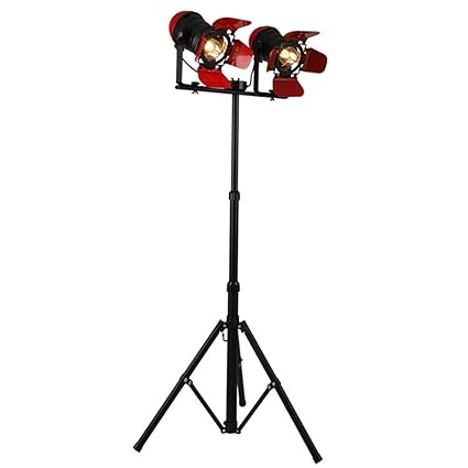 Amazon Com Julitech Retro Tripod Floor Lamp Modern Red Camera