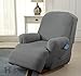 Home Fashion Designs Form Fit, Slip Resistant, Stylish Furniture Shield/Protector Featuring Lightweight Fabric. Savannah Collection Basic Strapless Slipcover Brand. (Recliner, Grey)
