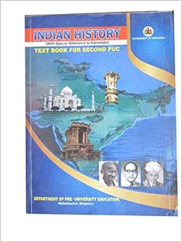 Indian History 2nd Puc Text Book Karnataka With Pen Shyamaraj Amazon In Books