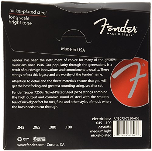 Fender 7250 Nickel-Plated Steel Roundwound Bass Strings