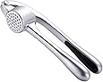 YASSUN Garlic Press, Best Kitchen Professional Stainless Steel Gadget, Easy To Clean And Highly Durable-Silver