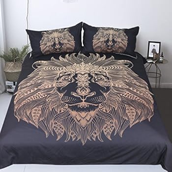 Hot Sale 2017 Ammybeddings Twin Size Lion Bedding Set Cool Lion