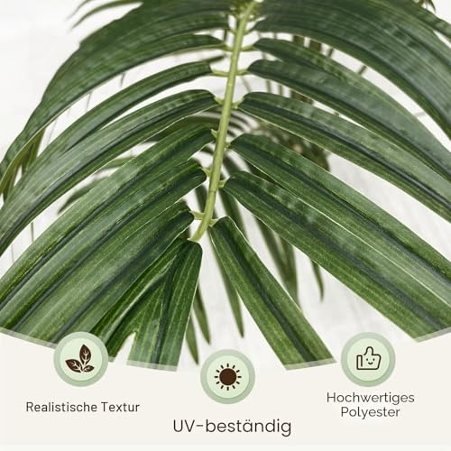 Keeplush Artificial Plants Large 150 cm Artificial Plant in Pot Plastic Artificial Palm Tree Like Real Fake Plants Decoration for Living Room Balcony Bedroom Office Perfect Housewarming Gift (1 Pack)