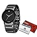 VIGOROSO Mens Fashion Casual Popular Dress Stainless Steel All Black Wrist Watch