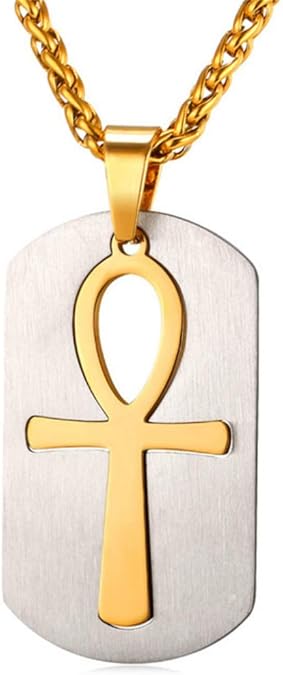 VAWAA Ankh Colgante Cruz Clave del Nilo Joyería egipcia Hombres ...