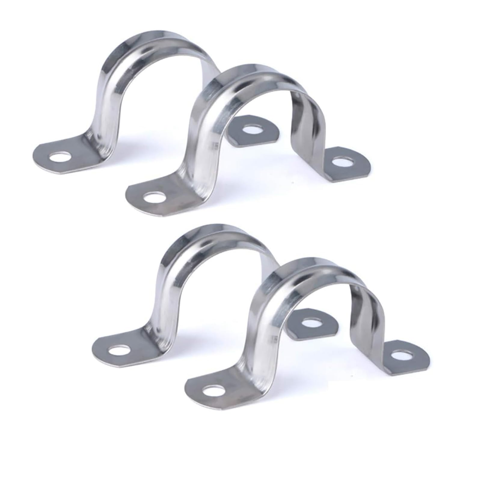 20 Pack Stainless Steel Saddle Clamp, Heavy Duty Anti-Rust Saddle Clip for Pipe Fixing, DIY Plumbing, Garden Fence, Car Exhaust