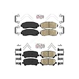 AmeriBRAKES Front Rear Ceramic Disc Brake Pads Kit