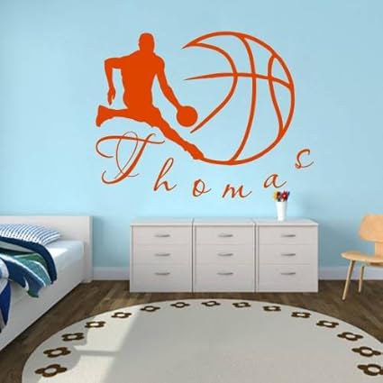 Amazon.com: pared calcomanías Deportes jugador de baloncesto ...