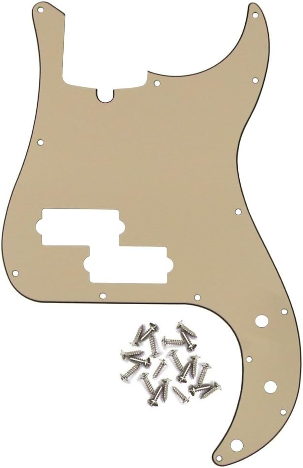 IKN 13 Hole P Bass Pickguard 3Ply Scratch Plate with Mounting Screws