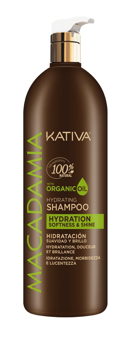 KATIVA Macadamia Hydrating Shampoo, Single, 1000 Mil