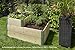 Gartenfreude 120 x 80 x 19.5 cm Extendable Spruce Wood Raised Plant Bed – Glazed Greythumb 2