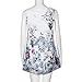 Hot Sale! Women Sleeveless Printed Mini Dress,Canserin Vintage Boho Summer Beach (3XL, White)