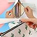 KFSO Pencil Bag,Cactus Zipper Pen Case Travel Makeup Cosmetic Toiletry Case Wash Organizer Storage (C)
