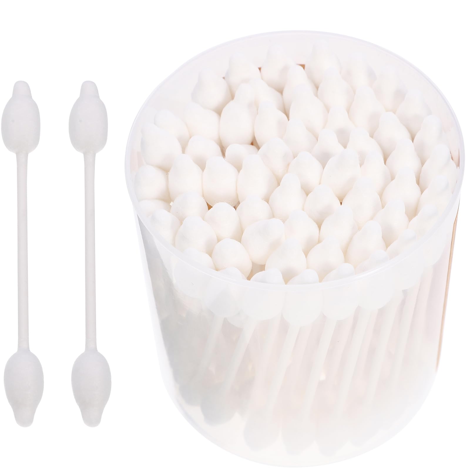 Eco-Friendly Bamboo Baby Cotton Buds (56pcs) - 100% Organic Cotton Swabs for Newborns | Safety Double-Tipped Sticks for Gentle Ear, Nose & Belly Button Cleaning - Plastic-Free & Biodegradable