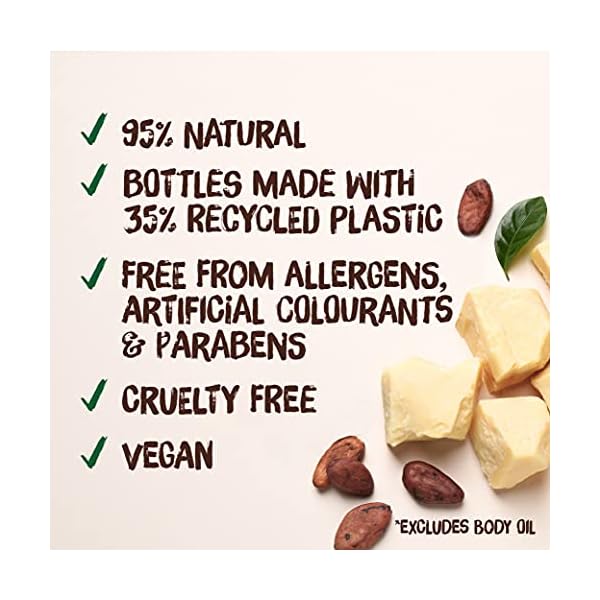 Inecto Naturals Cocoa Butter Skin Care Bundle, Body Lotion 400ml, Body Oil 200ml, Hand & Nail Cream 75ml & Luxury…