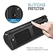 MoKo Carrying Case for OontZ Angle 3XL, Portable Speaker Cover PU Leather Protective Bag Sleeve Skins, with Holding Strap & Carabiner, Black