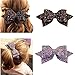 6PCS 5Inch Glitter Hair Bows Large Big Bling Sparkly Sequin Glitter Bows Alligator Hair Clips Hair Accessories for Baby Girls Toddlers Kids Teens Women