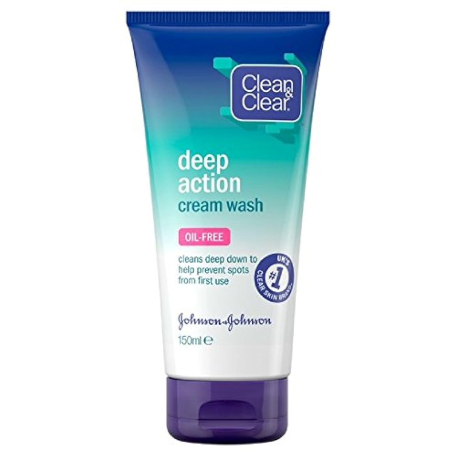 Clean and Clear Deep Action Oil-Free Cream Wash, 150 ml, Pack of 6