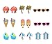 Onnea Summer Vacation Earrings Set, Hypoallergenic (Shell,Coconut,Ice Cream Set)