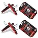WTSHOP 4Pair V Bike Brake Pads with Hex Nuts and Spacers,Road Mountain Bicycle V-Brake Blocks Shoes （red）thumb 1