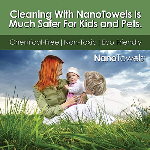 Life Miracle Nano Towels - Amazing Eco Fabric That Cleans Virtually Any Surface with Only Water. No More Paper Towels Or Toxic Chemicals. (Teal)
