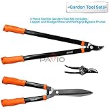 iGarden 3 Piece Tree and Shrub Lopper-Shears-Purner Set, Garden Tool Set Tree Trimmer Branch Cutter Kit