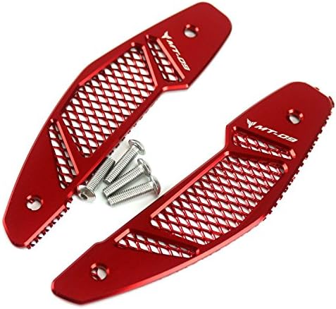 CNC Air Intake Cover Guard&amp;Mesh Grilles for Yamaha MT FZ 09 MT-09 MT09 FZ-09 2013-2016 (Red, Red)
