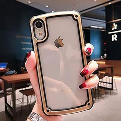 Amazon Co Jp ゴールド Iphonexr ケース クリア 透明 おしゃれ かわいい クリアケース アイフォン シンプル スリム 薄型 スマホケース Iphoneケース カバー 耐衝撃 レンズ保護 カメラ保護 携帯カバー スマホカバー アイフォンケース 透明ケース ハードケース 家電 カメラ