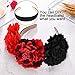 Blulu 8 Pcs Satin Headbands Bulk 1 Inch Wide Hard Headband Anti-slip Hairbands Plain Ribbon Comfortable Hair Accessories for Women Ladies Girls DIY Craft(Black)