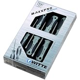 WITTE MAXX PRO Stainless Professionnal screwdriver set - 5 Pieces, 3 slotted and 2 Phillips (Model 670002)