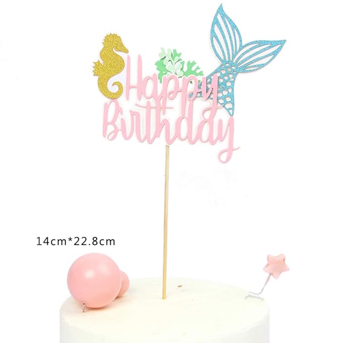 Toyvian 2pcs Cake Toppers Cake Picks Decoration De Gateau Joyeux Anniversaire Sirene Queue Mer Serie Brillant Beau Pour La Decoration De Fete Danniversaire Loisirs Creatifs Fournitures De Loisirs Creatifs Agri Khoramdareh Ir