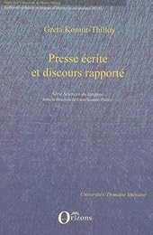 Presse écrite et discours rapporté