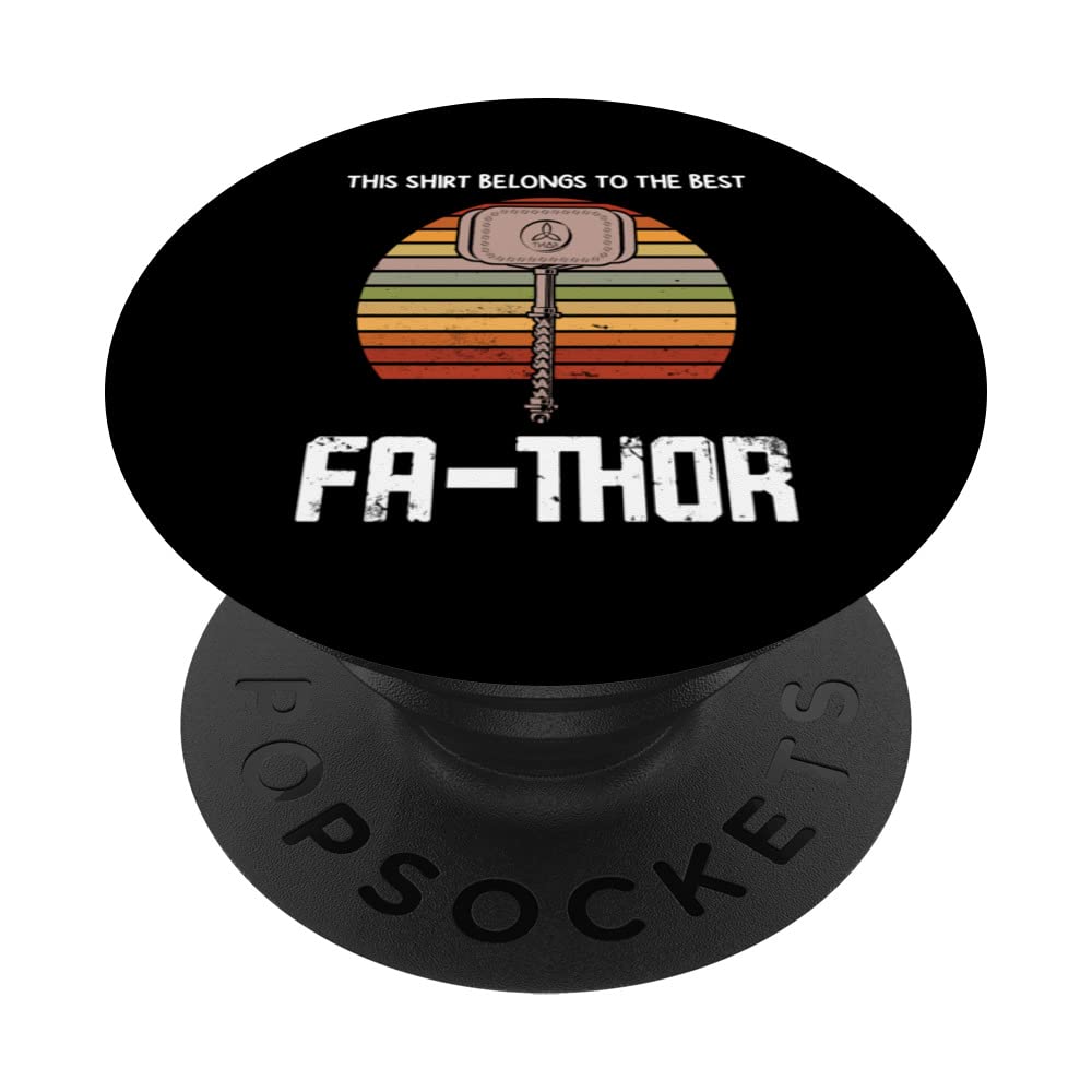 this shirt belongs to the best fathor fathor dad thor PopSockets Swappable PopGrip