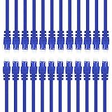 GearIT 24-Pack, Cat 6 Ethernet Cable Cat6 Snagless Patch 3 Feet - Snagless RJ45 Computer LAN Network Cord, Blue - Compatible with 24 48 Port Switch POE Rackmount 24port Gigabit