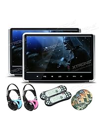 XTRONS Plata 1PC 11.6 Inch HD panel digital para reposa cabeza de auto activo DVD con juegos para niños y puerto HDMI
