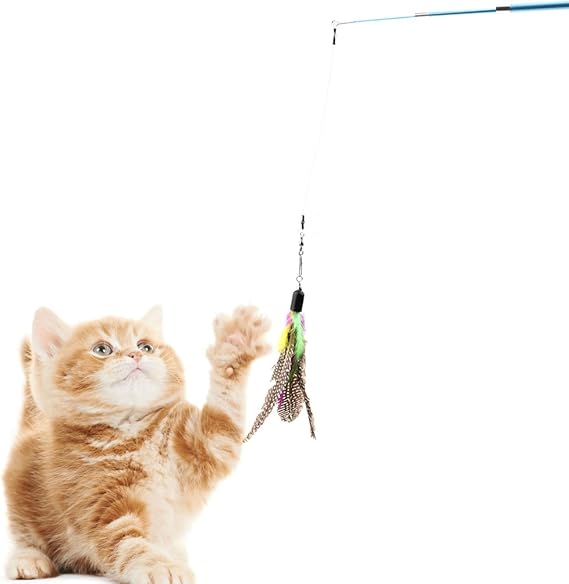 Amazon Austrake 猫じゃらし 羽のおもちゃ 伸び縮みできる じゃれ猫 釣り竿 Austrake 猫じゃらし 羽のおもちゃ 通販