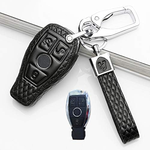 MAOJQZ Leather key cover for Mercedes-Benz W203 W210 W211 AMG W204 C200 C250 W124 W140 W163 W202 CLA GLK C180