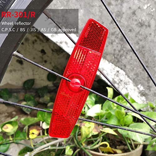 BSK Red Bicycle Wheel Spoke Night Safety Warning Reflectors, 2 Packs-Red - Thumbnail 5