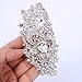 EVER FAITH Austrian Crystal 4.1 Inch Royal Flower Pattern Wedding Brooch Clear