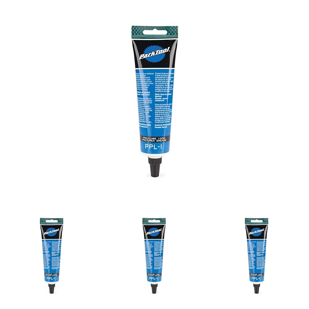 Park Tool PPL-1 Polylube 1000 Grease Tube Tool 4 oz,White (Pack of 4)