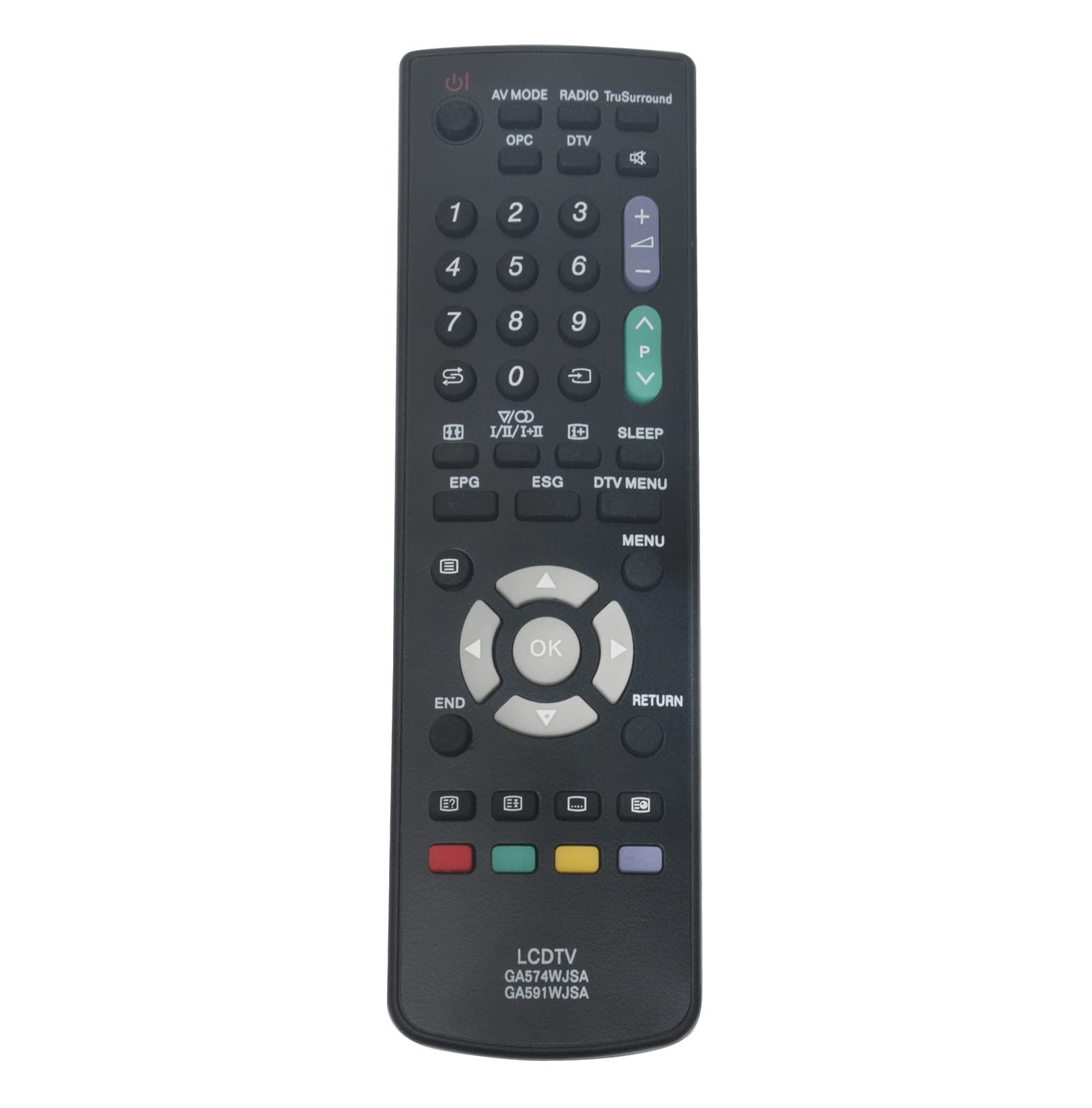 AULCMEET GA574WJSA GA591WJSA Replace Remote fit for Sharp LC-32D44EGY LC-42XD1RU LC-46XD1E LC-52XD1RU LC-26D44EBK LC-32SD1EA LC-32ST1E LC-37AD5 LC-37D44E LC-37D44GY sub GA520WJSA GA531WJSA