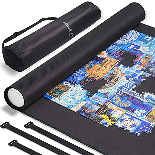 JOHEXI Jigsaw Puzzle Caddy Portable Puzzle Roll Up Mat - Store and Transport to 1500 Pieces 46