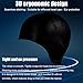 Swimming Cap Silicone Organic-Anti-Allergy -Aigh Elasticity -Durable,Does Not Pull Hair, Suitable for Long Short Hair Lady, Men And Children(Black)