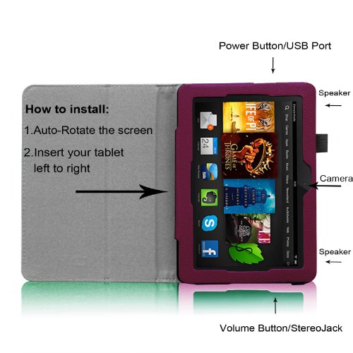 Fintie Amazon Kindle Fire HDX 7 Folio Case Slim Fit Folio Premium
