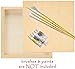 Daveliou 10”x10” Wood Canvas Boards for Painting, Arts, Crafts, Wood Burning, Shadowbox, Oils, Acrylics, and More (5 Pack)