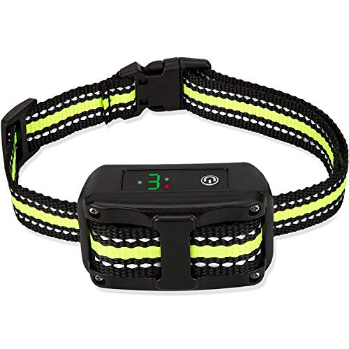 LELEKEY Dog Bark Collar,Automatic Anti Barking Control Collar,5 Adjustable Sensitivity,Waterproof & Rechargeable,Humane Static Shock,No Shock,Beep & Vibration for Small Medium Large Dogs