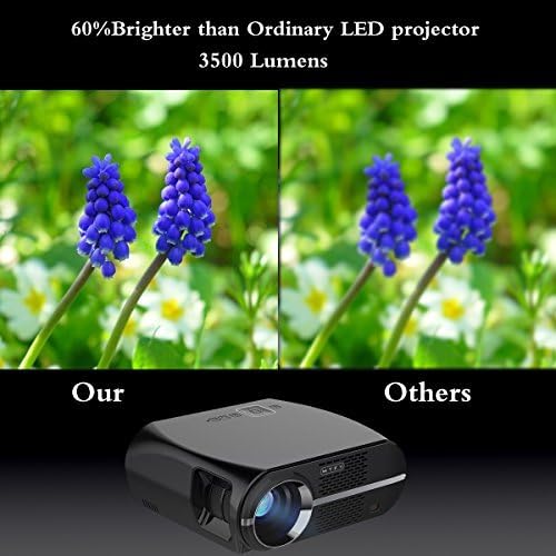 GP100 Vídeo proyector, 3500 Lúmenes LCD 1080P Full HD LED móviles ...