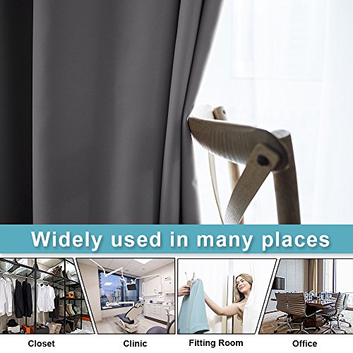 RYB HOME Blackout Room Divider Curtains Privacy Loft Screen Adjustable Ceiling to Floor Curtain